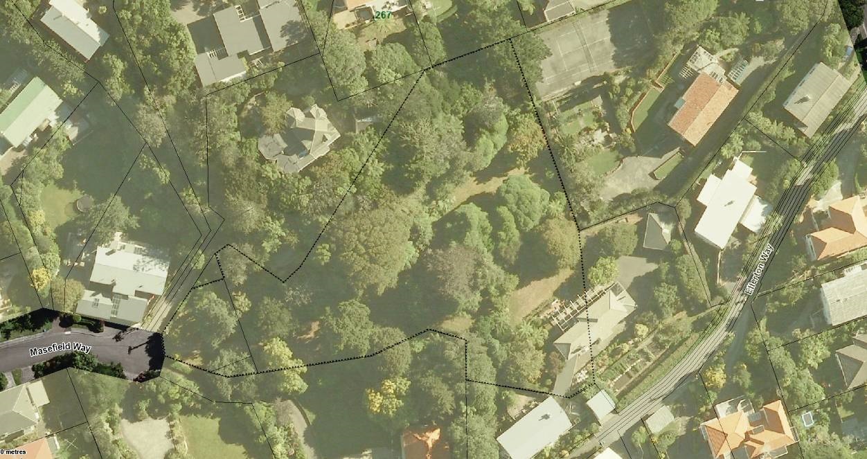 The heritage area is marked by a dotted line (Image: WCC Webmap 2014)